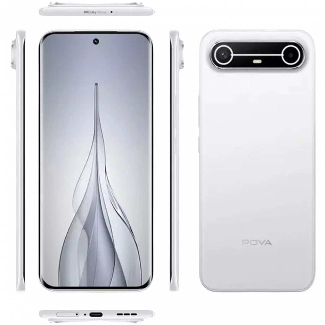 Tecno Pova slim 5G [256+8GB] KM9 - Slim White